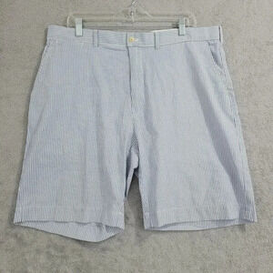 Vtg Polo Ralph Lauren Mens Blue & White Striped Cotton Shorts Size 38  10CT
